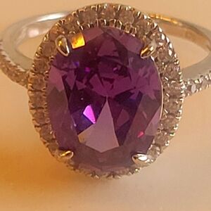 Sterling tanzinite ring